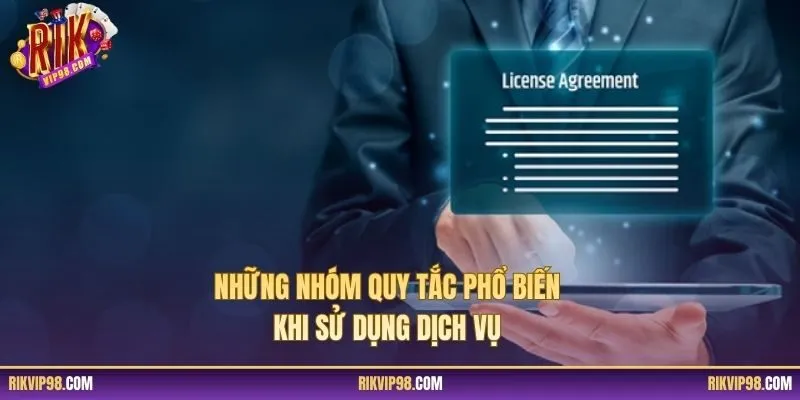 Những nhóm quy tắc phổ biến khi sử dụng dịch vụ
