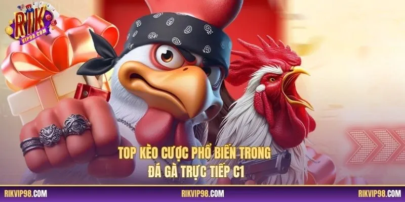 Top kèo cược phổ biến trong đá gà trực tiếp C1